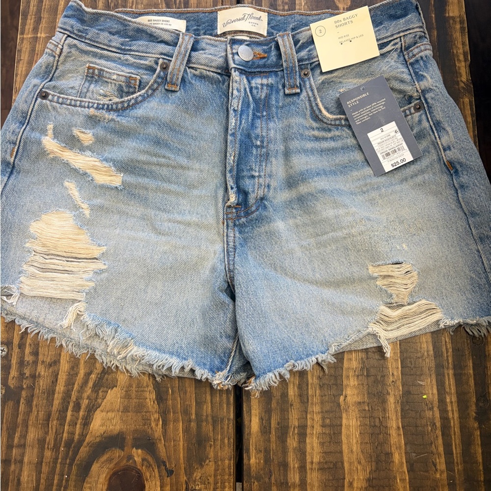 Universal Thread Light Blue Distressed Jean Shorts